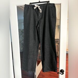 Eileen Fischer Cotton Stretch Denim Wide-Leg Jean Size 10-12